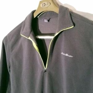 Eddie Bauer Half-Zip Gray Fleece